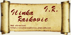 Ilinka Rašković vizit kartica